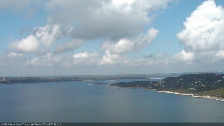 Lake Travis webcam, September 23, 2017 10:00 AM CT