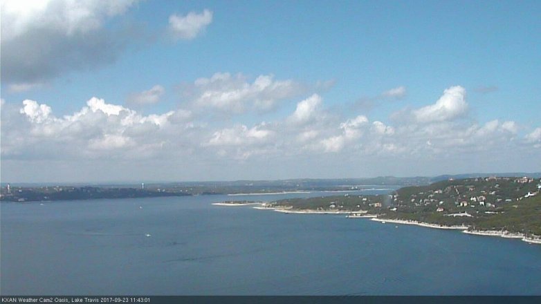 Lake Travis webcam, September 23, 2017 10:50 AM CT