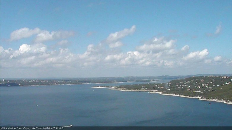Lake Travis webcam, September 23, 2017 10:55 AM CT