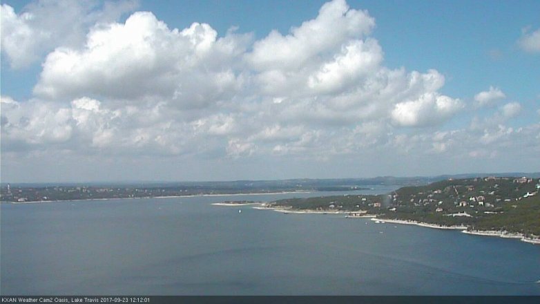 Lake Travis webcam, September 23, 2017 11:40 AM CT