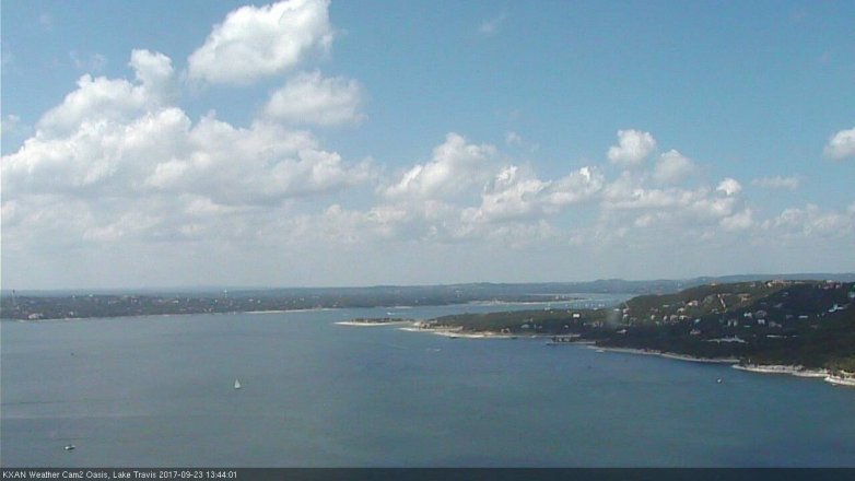 Lake Travis webcam, September 23, 2017 1:15 PM CT