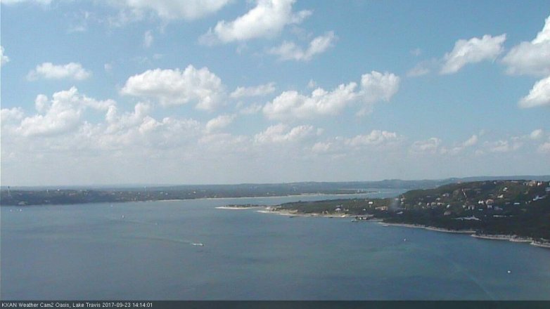 Lake Travis webcam, September 23, 2017 1:20 PM CT