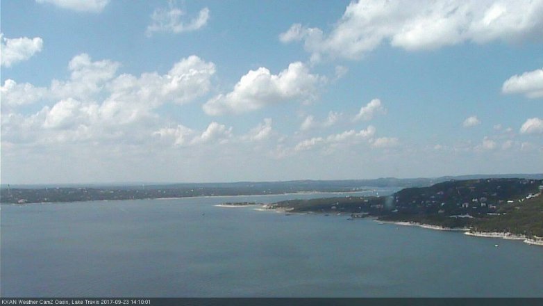 Lake Travis webcam, September 23, 2017 1:25 PM CT