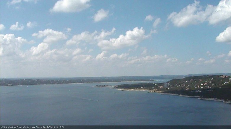 Lake Travis webcam, September 23, 2017 1:40 PM CT