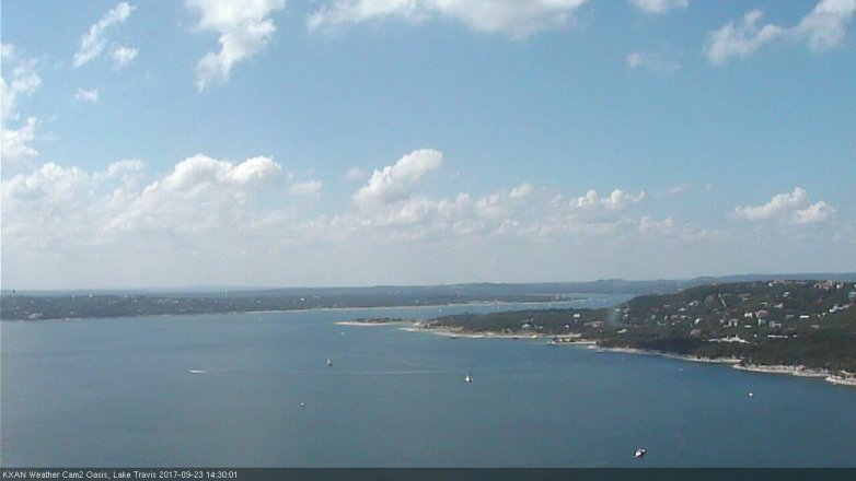 Lake Travis webcam, September 23, 2017 1:45 PM CT