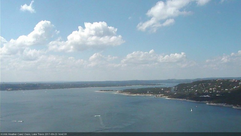 Lake Travis webcam, September 23, 2017 1:50 PM CT