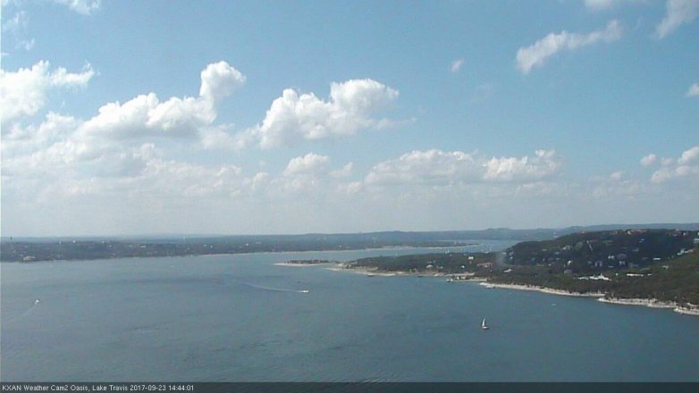 Lake Travis webcam, September 23, 2017 1:55 PM CT