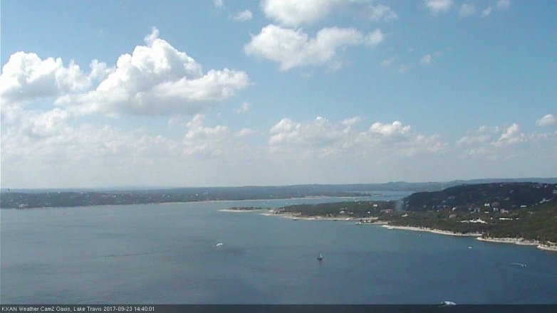 Lake Travis webcam, September 23, 2017 2:00 PM CT