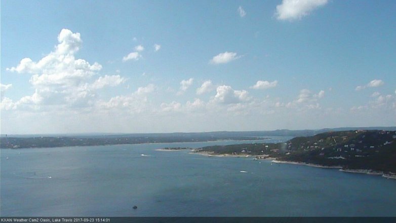 Lake Travis webcam, September 23, 2017 2:40 PM CT