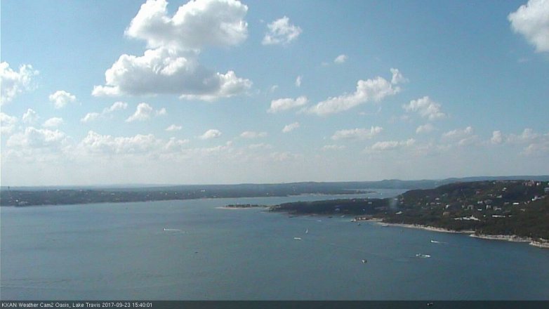Lake Travis webcam, September 23, 2017 2:55 PM CT