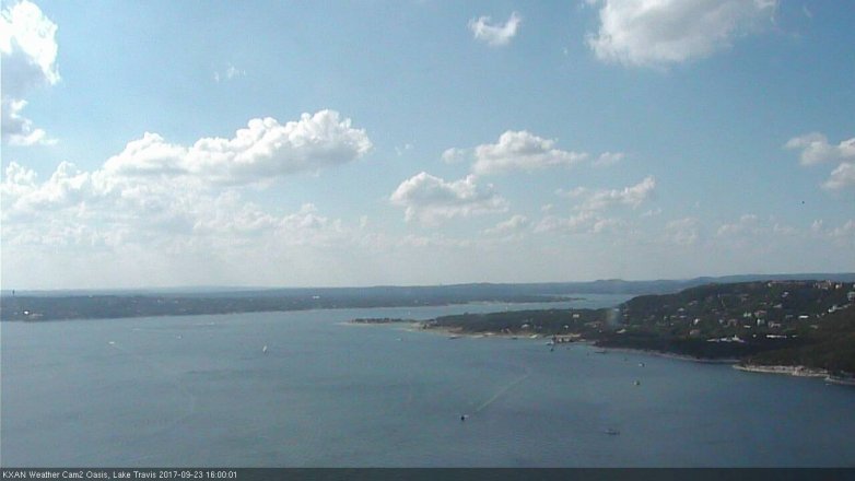 Lake Travis webcam, September 23, 2017 3:05 PM CT