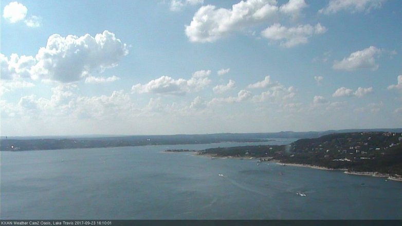 Lake Travis webcam, September 23, 2017 3:25 PM CT