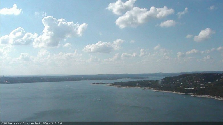 Lake Travis webcam, September 23, 2017 3:35 PM CT