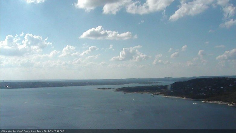Lake Travis webcam, September 23, 2017 3:40 PM CT