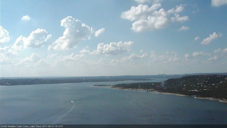 Lake Travis webcam, September 23, 2017 3:45 PM CT