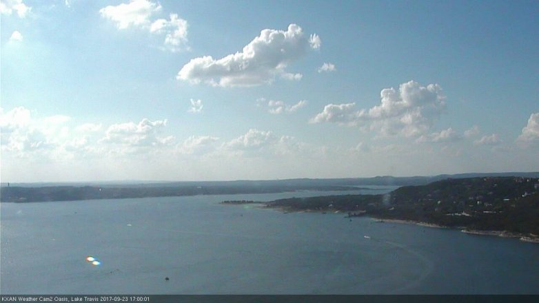 Lake Travis webcam, September 23, 2017 4:10 PM CT