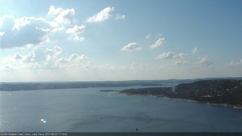Lake Travis webcam, September 23, 2017 4:35 PM CT