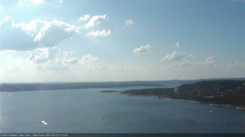 Lake Travis webcam, September 23, 2017 4:40 PM CT