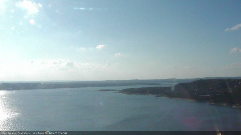 Lake Travis webcam, September 23, 2017 4:50 PM CT