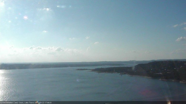 Lake Travis webcam, September 23, 2017 4:55 PM CT