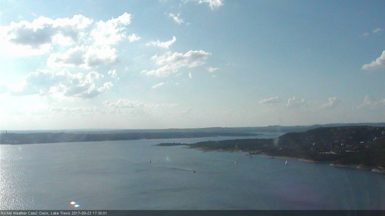 Lake Travis webcam, September 23, 2017 5:00 PM CT