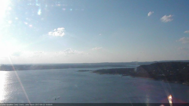 Lake Travis webcam, September 23, 2017 5:15 PM CT