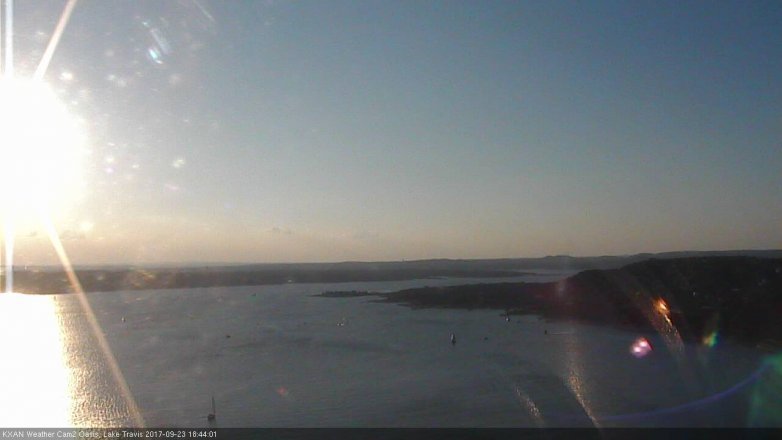 Lake Travis webcam, September 23, 2017 5:50 PM CT