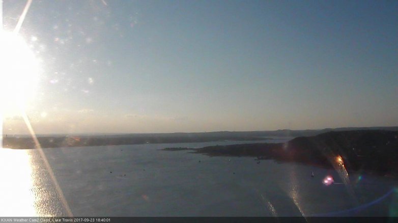 Lake Travis webcam, September 23, 2017 5:55 PM CT