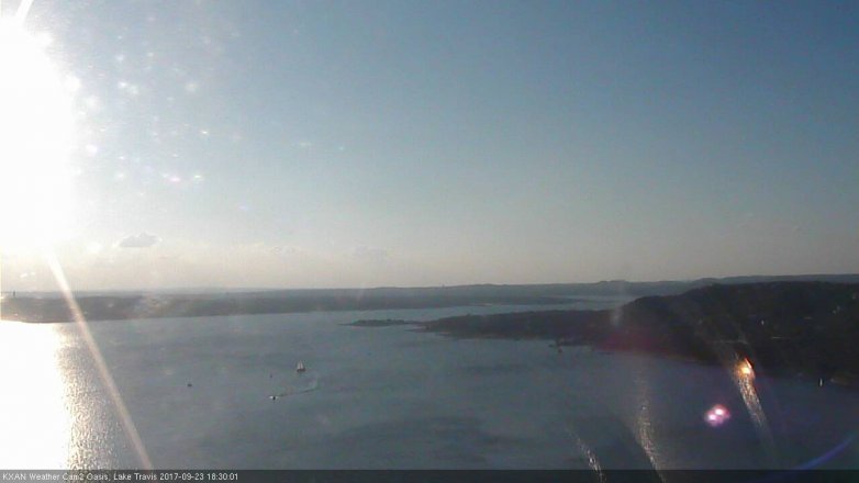 Lake Travis webcam, September 23, 2017 6:00 PM CT