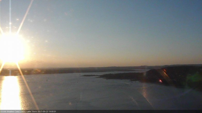 Lake Travis webcam, September 23, 2017 6:05 PM CT