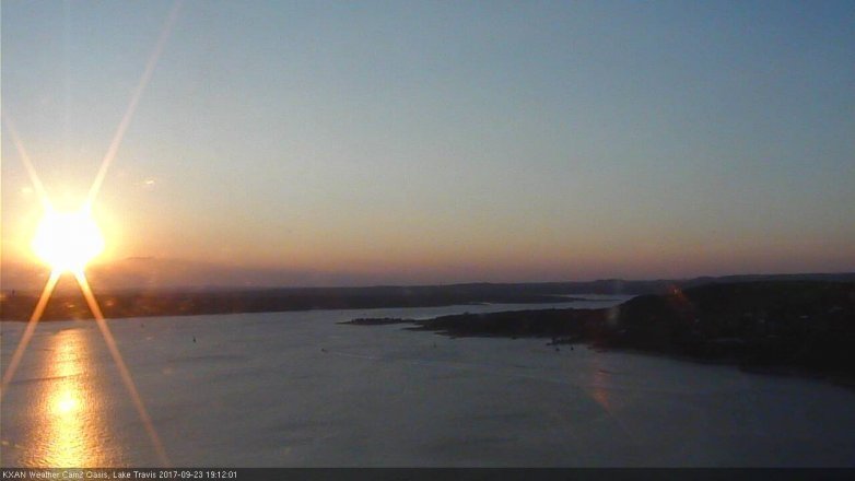Lake Travis webcam, September 23, 2017 6:30 PM CT