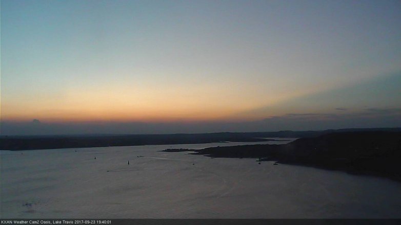 Lake Travis webcam, September 23, 2017 6:50 PM CT