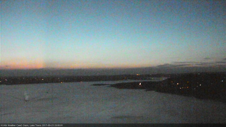 Lake Travis webcam, September 23, 2017 7:05 PM CT