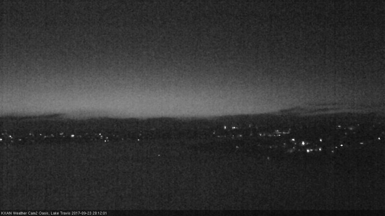 Lake Travis webcam, September 23, 2017 7:25 PM CT