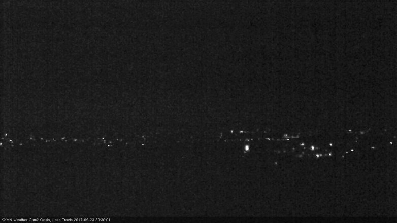 Lake Travis webcam, September 23, 2017 8:00 PM CT