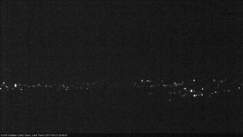 Lake Travis webcam, September 23, 2017 8:10 PM CT