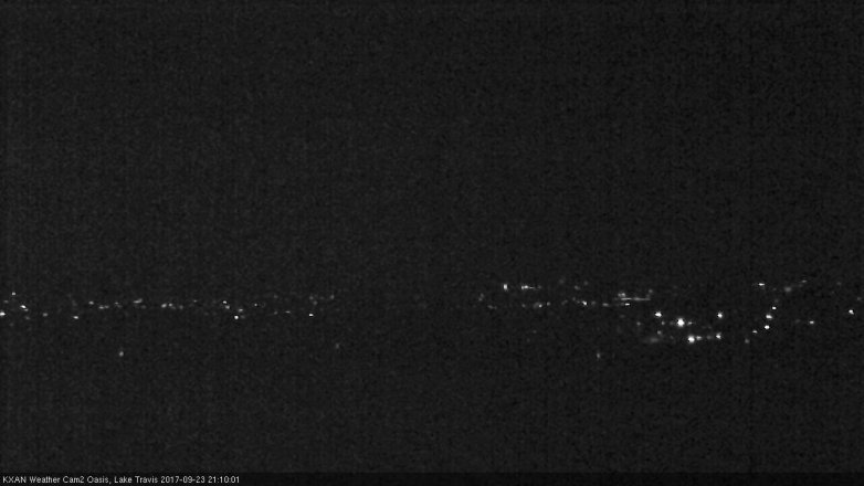 Lake Travis webcam, September 23, 2017 8:15 PM CT