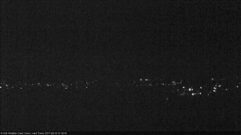 Lake Travis webcam, September 23, 2017 8:40 PM CT