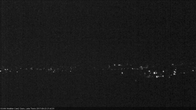 Lake Travis webcam, September 23, 2017 9:10 PM CT