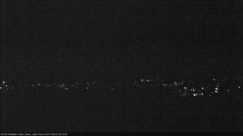 Lake Travis webcam, September 23, 2017 9:15 PM CT