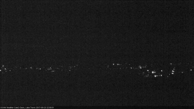 Lake Travis webcam, September 23, 2017 9:25 PM CT