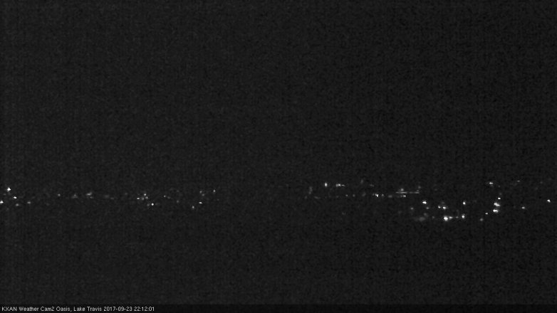 Lake Travis webcam, September 23, 2017 9:40 PM CT