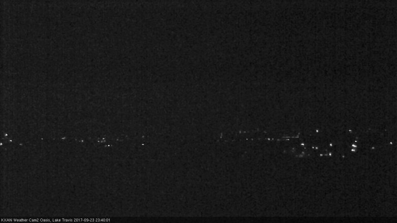 Lake Travis webcam, September 23, 2017 11:10 PM CT