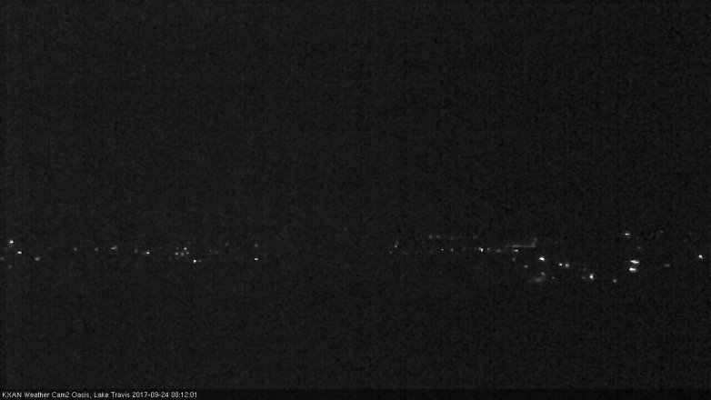 Lake Travis webcam, September 23, 2017 11:25 PM CT