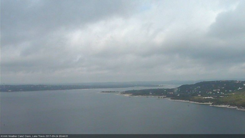 Lake Travis webcam, September 24, 2017 9:00 AM CT