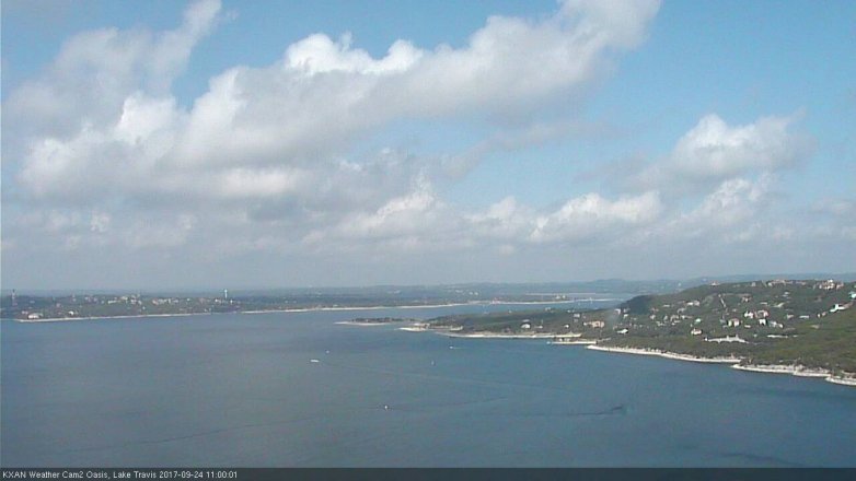 Lake Travis webcam, September 24, 2017 10:10 AM CT