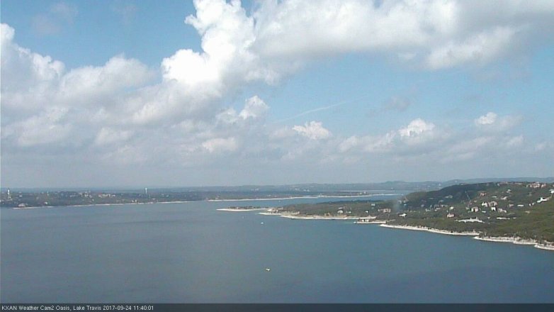 Lake Travis webcam, September 24, 2017 10:50 AM CT
