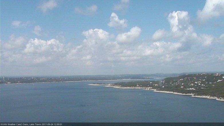 Lake Travis webcam, September 24, 2017 11:10 AM CT
