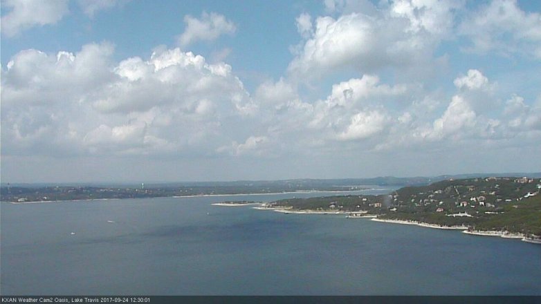 Lake Travis webcam, September 24, 2017 11:35 AM CT