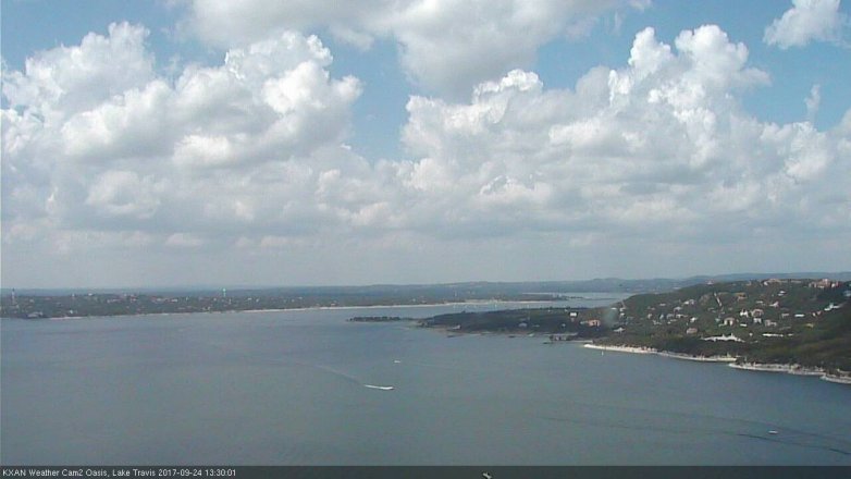 Lake Travis webcam, September 24, 2017 12:40 PM CT